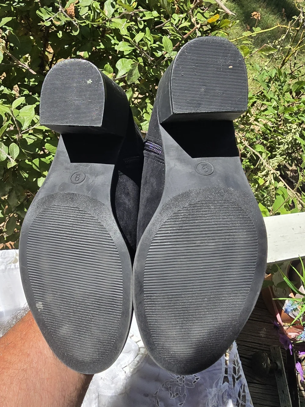 Universal Thread Black Faux Microsuede Over-The-Knee Asymmetrical Top Boots 9